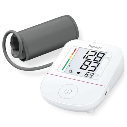 Image of Beurer German Engineering BM 23 Upper Arm Blood Pressure Monitor | C-type I Fully Automatic BP & Pulse Measurement | Cuff Fit Check | Irregular Heartbeat Detection | Risk Indicator | Scan & Save | Large Cuff of size 22-42 cm I 3 years Warranty