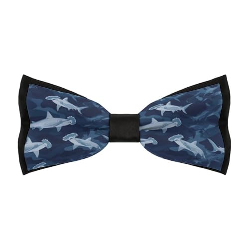 Nevjipu Clip On Bow Ties for Men Adjustable - Blue