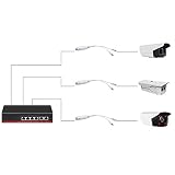 Rozdzielacz POE wodoodporny rozdzielacz POE 48 V na 12 V Adapter POE do kamery IP do użytku zewnętrznego wewnątrz z zestawem pokrowców przeciwdeszczowych