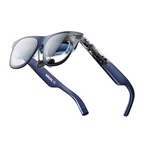 XREAL 1S AR/XR Brille, 500" Virtuell Bildschirm, 52° Sichtfeld, Native 3DoF, REAL 3D AR Glasses mit X1 Chip, kompatibel mit Alle USB-C DP-Geräte & iPhone 17/16/15, Handhelds wie ROG/SteamDeck