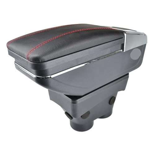 Organisateur d'accoudoir Peugeot 208 résout le manque de rangement avec son coffre rotatif cuir