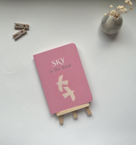 Image of Paperfold A6 Pocket Notebook Set of 2 | Plain Unruled Pages | Premium 80 GSM Natural Shade Paper | Soft Bound Mini Journal for Notes, Sketching, Journaling & Travel | Aesthetic Notebook | 70 Pages | Sage Green & Pink Sky