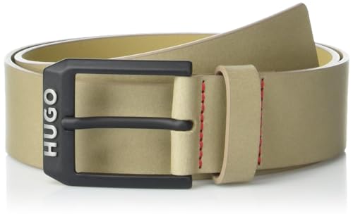 HUGO mens Gelio Matte Buckle Leather Belt