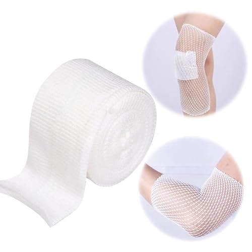 Vendaje de red, vendaje tubular elástico, 2 m x 3,5 cm, transpirable, soporte elástico, vendaje fijo para la retención de la herida