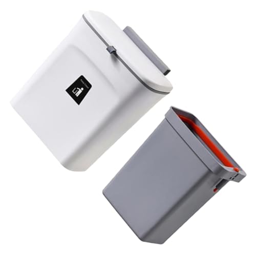 Papelera de cocina colgante Kichvoe 9L blanca