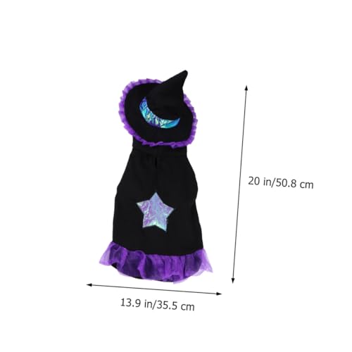 Disfraz de mago para perro talla L Halloween miniatura 2