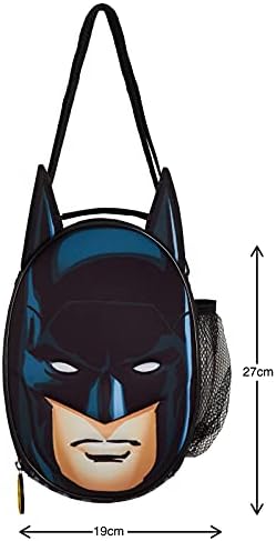 DC Comics Batman Lunch Bag for Kids 3D Lunch Box Boys School Lunchbag Travel Insulated Cool Bag with Drinks Holder - Fresh Hot or Cold Sandwich Box Batman Cool Bag Thermal Lunch Bag Batman Gifts