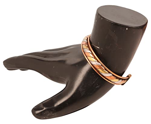 Image of Touchstone Copper Bracelet Tibetan Style. Hand Forged with Solid and high Gauge Pure Copper.
