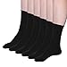 David Archy Men's 6 Pack Drop Needle Knit Dress Socks (10-13, Black/Drop Needle)