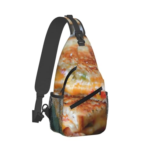 Bolso cruzado Cheese Sandwiches para hombre y mujer miniatura 2