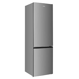 Abode Fridge Freezer 262 Litre Freestanding with Reversible Door, Adjustable Thermostat & Feet 70/30, 180cm High & 55cm Wide, LED Light, Stainless Steel A180FF552E1SS