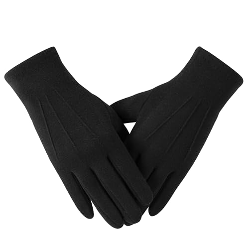 alqqas Winter Womens Cashmere Gloves With Finger...
