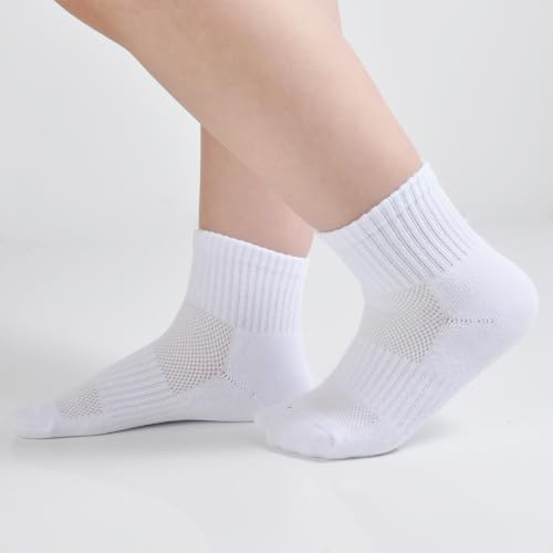 Kids Athletic Socks - Breathable Mesh Sports Socks for Boys & Girls, Youth 10 Pairs4