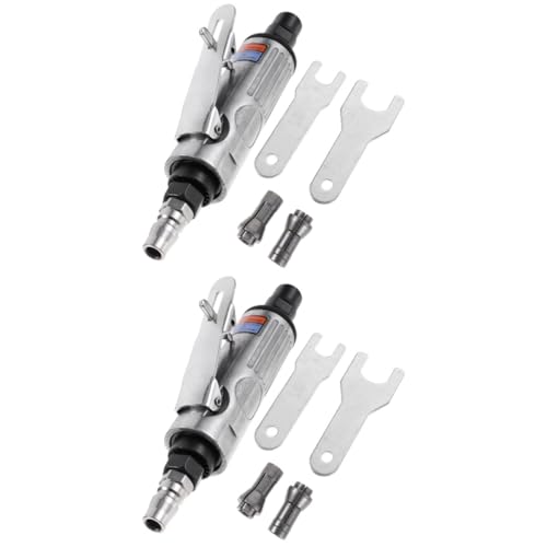 Housoutil 2 Piezas Máquina de Grabado neumática Amoladora de Aire Bomba muelas Auto Mini Amoladora Angular Herramienta Multiusos Multitool Herramientas neumáticas Herramienta de Pulido Cobre