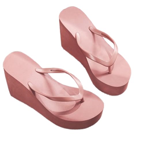 Womens Heal High Platform Wedge Flip Flop Sandals Platform Summer...