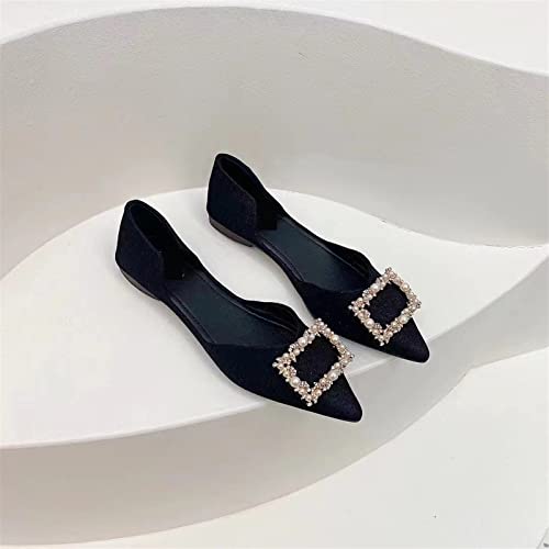 Sandales pour femmes strass nu-pieds d'été chaussures plates légères