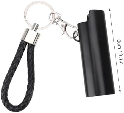 Retractable Lighter Holder Keychain, Multicolor Lighter Holder Classic Cover Single Clip Keychain with Clip Assorted Colors for Convenience