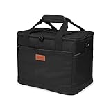 Kollea クーラーボックス 30L 4層断熱 長時間 保冷 保温 防水 漏れ防止 3WAY携帯 外ポケット3個 折り畳み収納可能 頑丈 長持ち お手入れ簡単 ソフトクーラーバッグ キャンプ 釣り BBQ ピクニック 運動会 旅行 買い物 お花見に大活躍 ブラック