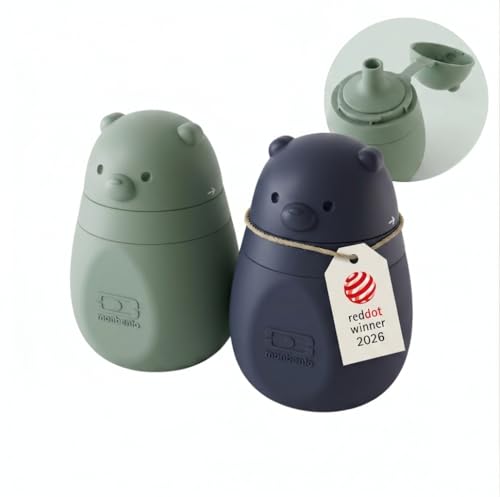 monbento - MB Yummy - Set de 2 Gourdes Compotes Réutilisables en Silicone - 150 ml - Gourdes Souples Bébé sans BPA et Hermétiques - Idéales Purée et...