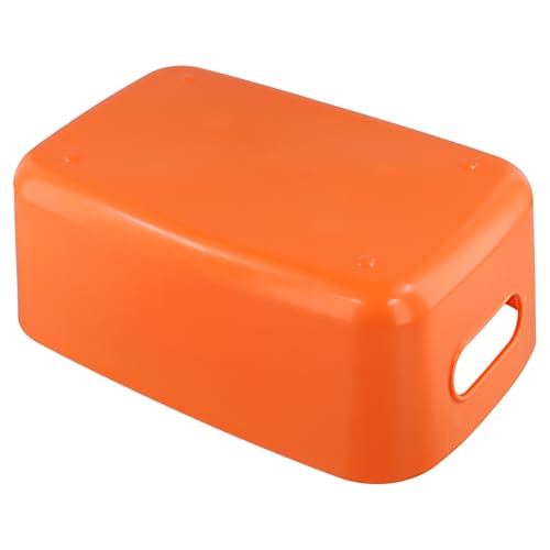 KEILEOHO Paniers et Boîtes de Rangement 6 PCS Orange 30,5x20,5x12cm - Bac de Rangement Plastique avec Poignées - Empilable pour Cuisine, Salle de Bain, Bureau, Maison – vue 6