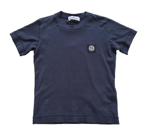 Stone Island Junior Maglia t-Shirt Bambino in Cotone 781620147 V0020 Blu (IT, etĂ , 6 Anni, Regular, Blu)