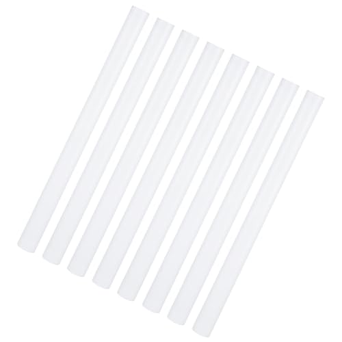 Image of 8 PCS White Plastic Rods 3 /4 Inch Round Acetal Copolymer Rods 3 /4 Inch Diameter and 12 Inch Length (POM-C) Round Plastic Rods 3 /4 White Acetal Copolymer Rods Perfect for Non-Marring Fixtures