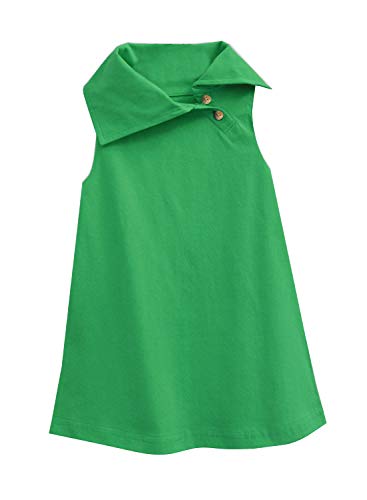 Image of A.T.U.N. (ALL THINGS UBER NICE) Solid A-Line Mini Dress | Sleeveless Casual Dress for Girls