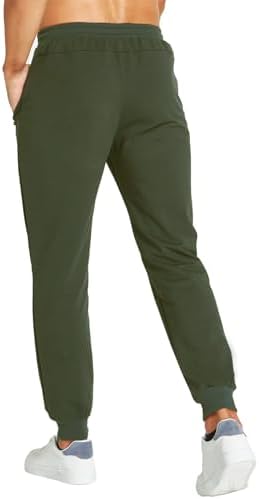 JustSun Joggingbroek heren sportbroek katoen met zakken met ritssluiting, zwart, S