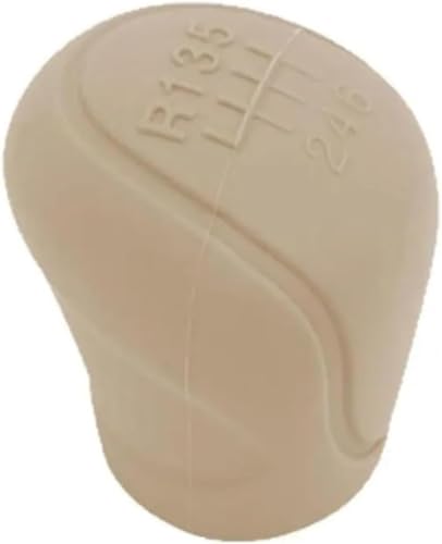 LINGLINGCOM Silicone Car Shift Knob for Hyundai i20(BC3/BI3) 2020-2025, 6-Speed Anti-Slip Tear-Resistant Automatic Vehicle Gear Manual Stick Shifter Knob Protector Accessories (Beige)