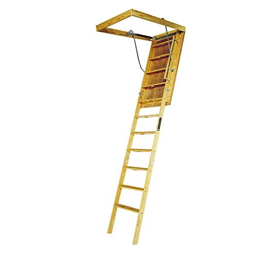 Louisville Ladder 30 by 60-Inch Big Boy Attic Ladder, 8-10-Foot Ceiling Height, 350-Pound Capacity, L305P
