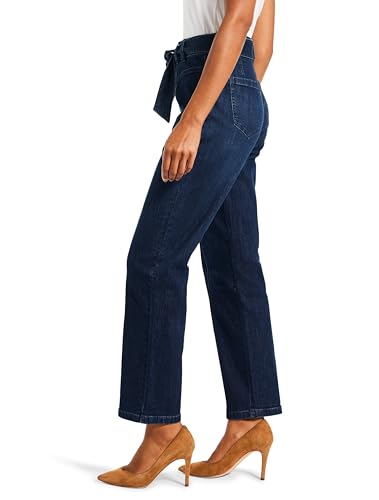 NIC+ZOE Women's 28 Belted Straight Ankle Jeans3