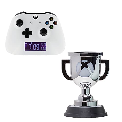 Xbox Alarm Clock and Achievement Light Bundle | Officially Licensed Game Room Decor