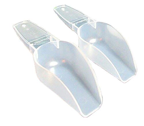 Tupperware Set of 2 Clear Small Canister Scoops with Handles
