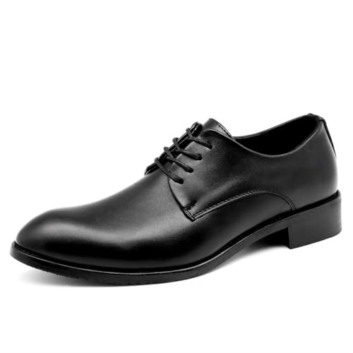 Men's Classic Leather Dress Shoes Pointed Toe Comfortable Summer Lace Up Weddings and Business Oxford Shoes