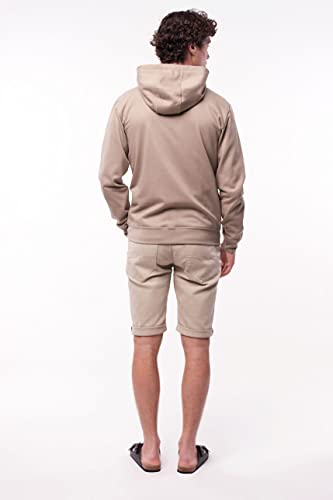 Teddy Smith Gilet pour Homme - Modèle G-Narky Hoody Z - Motif Uni - Beige - Taille L - Image 4