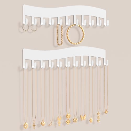 Kettenhalter zur Aufbewahrung von Schmuck an der Wand, robuster Schmuck-Organizer für Halsketten, Armbänder und Ohrringe, Wand-Halsketten-Organizer, Schmuckanhänger