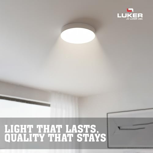 Image of LUKER JVLuker 20W LED Ceiling Light Surface Mounted Energy Efficient 120 Degree Wide Beam Coverage High CRI Lights for Home and Office Indoor & Outdoor, 1 Year Warranty (White, Pack of 1)