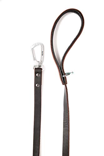 Mighty Paw LEATHER DOG LEASH For Large Dogs - Soft Padded Handle - Extra D-Ring For Waste Bags - Strong Climbers Clip - 6 Ft Leash Leather - Leather Dog Leashes thumb #8