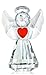 HDCRYSTALGIFTS 3.3inch Crystal Guardian Angel Figurine Art Glass Christmas Angel Ornaments Statues Gifts for Women Home Table Paperweight Decoration Collectible,Clear