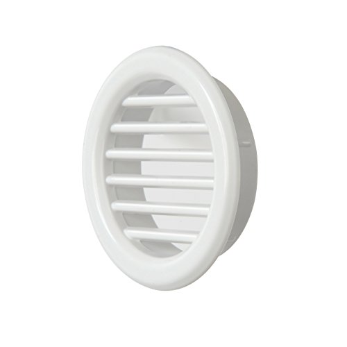 La ventilation T3B Grille ronde en plastique encastrable, blanc, 40 mm Cover