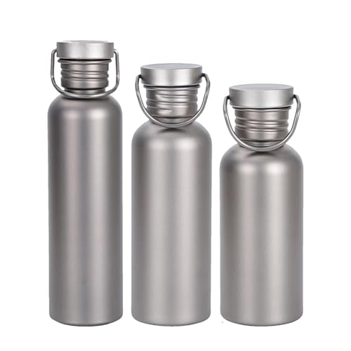 Titanium Water Bottle – Sports Bottle | Hydration Sports Water Container | Cycling Drinkware Leak Proof | Outdoor Activities Hiking Camping Travelling | Lightweight Metal Flask Reusable Adventure