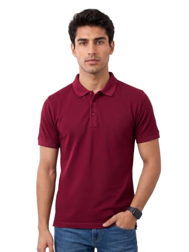 Image of Beyoung Imported Poly Regular Fit Solid Polo Tshirt for Men | Collar Tshirt | Half Sleeves | Solid Casual T-Shirt