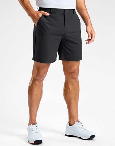 Image of Soothfeel Men's Casual Shorts 5 /7 /9 Inch Golf Dress Shorts for Men Flat Front Work Lightweight Quick Dry with 4 Pockets