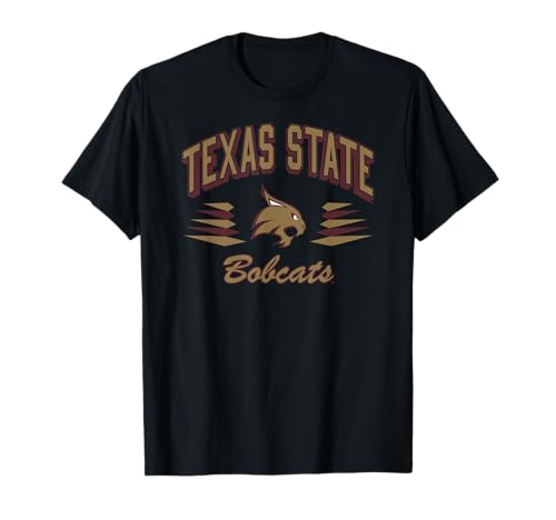 Texas State Bobcats Retro Diamond Black Officially Licensed T-Shirt