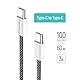 COLORWAY USB-C zu USB-C Kabel, 100 cm, 60W PD Schnellladung, Geflochtenes Design (Schwarz)