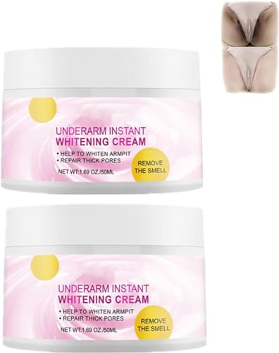 Crema sbiancante ascellare, crema schiarente intensa, crema sbiancante per la pelle intima, crema sbiancante per il corpo, aree intime e pelle scura, 50 g (2 pezzi) Crema sbiancante ascellare, crema schiarente intensa, crema sbiancante per la pelle intima, crema sbiancante per il corpo, aree intime e pelle scura, 50 g (2 pezzi)