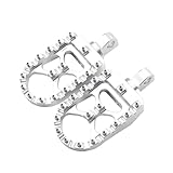 Includere: 2 pezzi TROGPYXG Pedane Moto MX Pedane Larghe Fat Pedali con Cambio Compatibile con Harley Sportster XL 883 1200 Dyna Street Bob Bobber Custom(Silver)