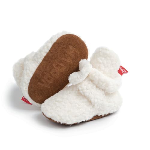 Kannior Infant Baby Boys Girls Soft Cotton Non-Slip Booties Warm Fleece Cozy Indoor Slippers shoe Winter Halloween Costume Toddler Socks Crib shoes…