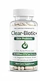 Clear-Biotic Acne Probiotic Acne Supplements for Teens & Adults - Hormonal Acne Vitamins, Gut Health for Clear Skin, Non-GMO (60 Capsules) Gut Skin Axis
