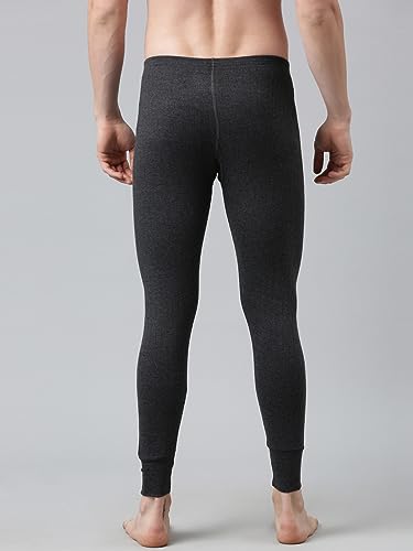 Image of DIXCY JOSH Mens Slim Fit Solid with Cotton Fabric Thermal Trousers (Pack of 1)